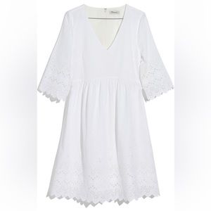 Madewell Eyelet Scallop Hem Dress